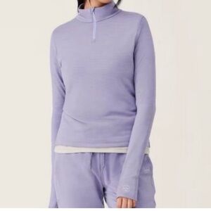 Allbirds athletic top purple size XS or Small Natural Run Mid Layer